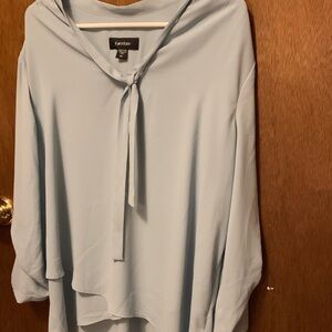 Karen Kane hi low  Tie-Neck Blouse mint green